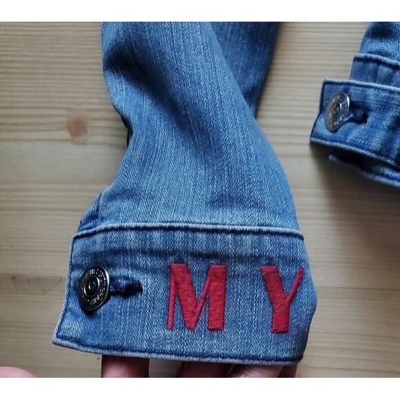 True Religion Jimmy Blue Denim Jean Trucker Jacket Womens Size Small - Picture 4 of 12